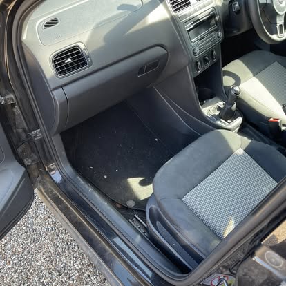 Clean front passenger area after valeting